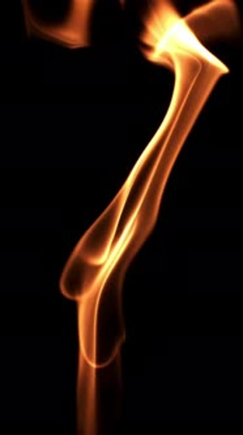 Ralentissement des flammes lumineuses filmées par une caméra haute vitesse à 1000 images par seconde