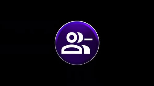 Rotating 3D User Minus Social Media Icon