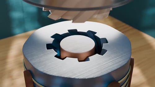Gears Fitting Looping 3d Rendering