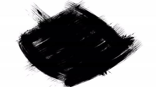 Ink paint brush stroke black white transition. Masks Luma Mattes Alpha Channels. for masks, fades, m