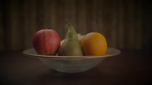 Fruit Still Life with Apple Pear and Orange