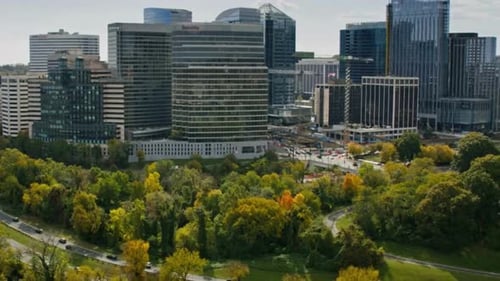 Cinematic And Beautiful View Of Washington DC Cityscape, USA