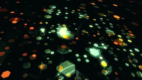 Dynamic Glowing Geometric Hexagon Particle Background