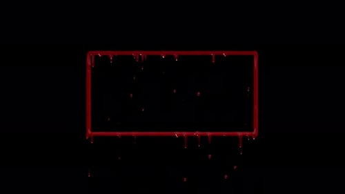 Halloween Dripping Blood Rectangle Reveal