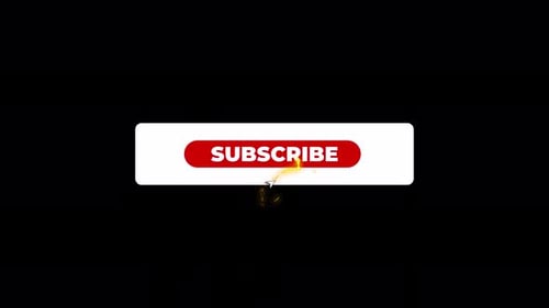 Subscribe Button Click Animation with Bell Notification for Social Media