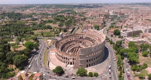 Stunning Aerial Shots of the Iconic Colosseum in Rome, Italy