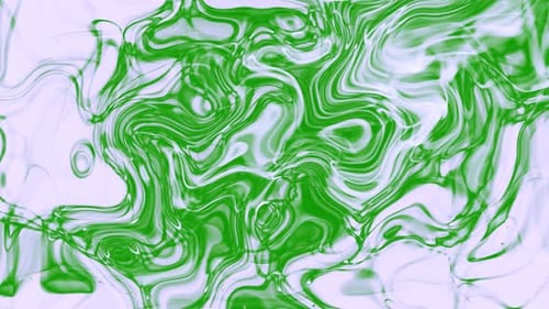 Abstract Green Fluid Waves Flowing Background Animation