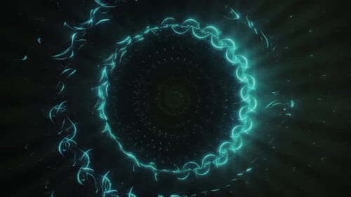 Blue Irregular Lines Circling Animation Background