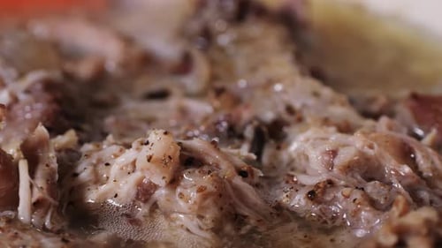 Close Up Of Cooked Meat In Sauce
