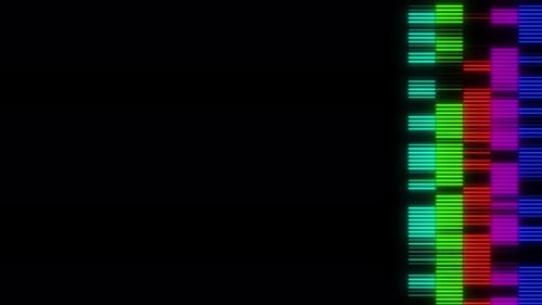 Colorful glowing Line Disco Music Background. Vj Loop Animation Of Disco Dancing Background, Party