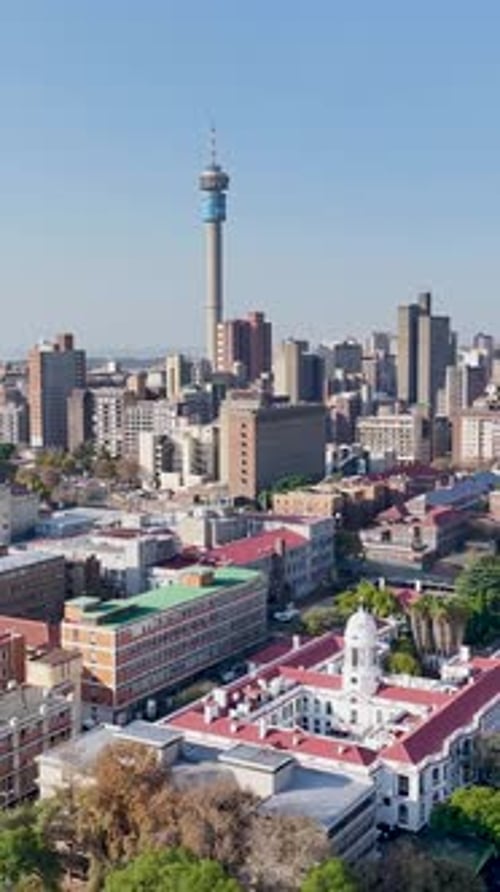 Johannesburg Skyline At Johannesburg In Gauteng South Africa.