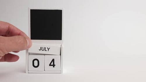 07. Calendar with date July 4 and place for designers. Illustration for an event of a certain date.