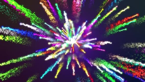 Vibrant Particle Burst Background for Celebrations and Events