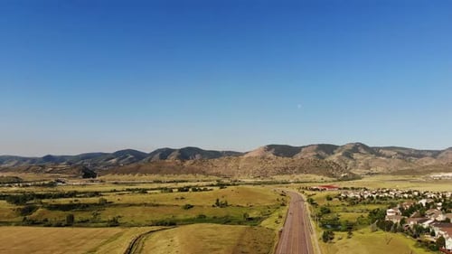 A scenic drone flight over a Denver surburb.