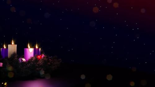 Couronne de l'Avent et bougies 07 HD