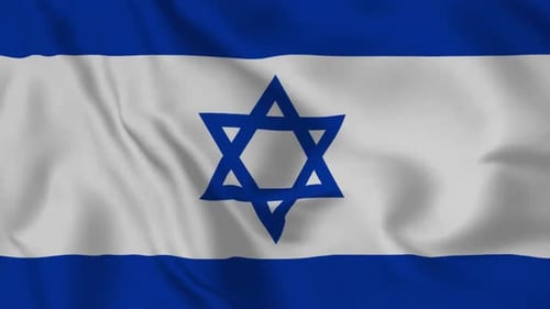 Realistic Waving Flag of Israel Seamless Loop