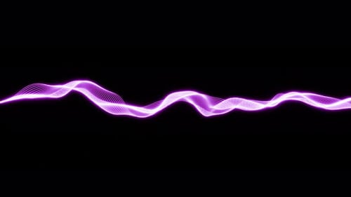 Dynamic Abstract Waveform Loop with Glowing Purple Lines