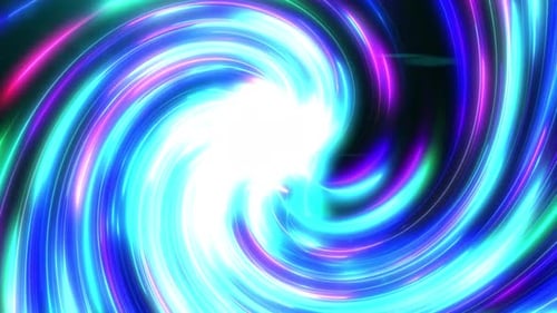 Blue neon light animation