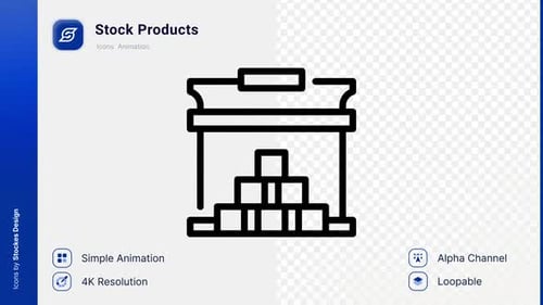 Animation Stock Products Icon