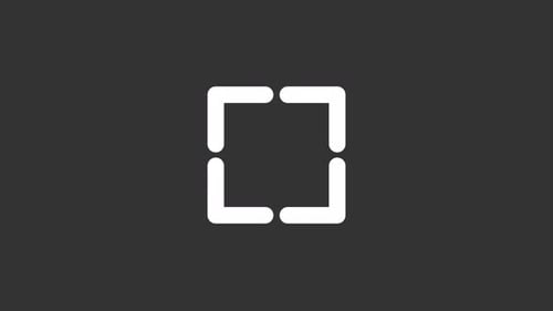 Icono animado de línea blanca ampliada en la interfaz de usuario