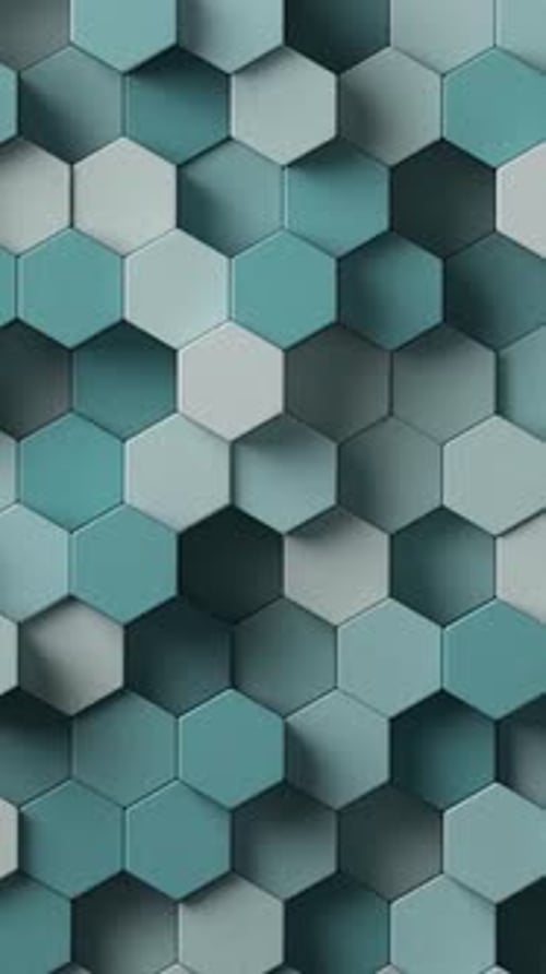 Blue hexagons vertical loop