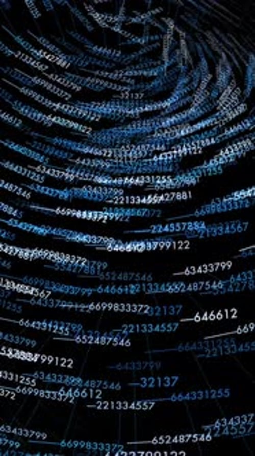 A Beautiful Abstract Digital Data Flow in Elegant Blue and White Colors with Stunning Details