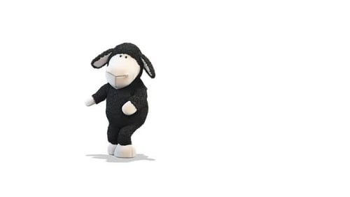 Happy Black Sheep Dancing and Jumping Animation
