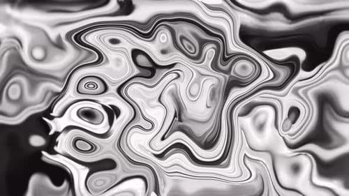 Monochromatic Fluid Abstract Ink Flow Background Animation