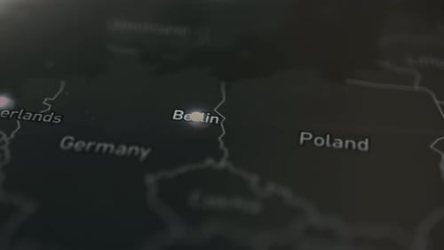 Animated Map Zooming into Berlin, Germany