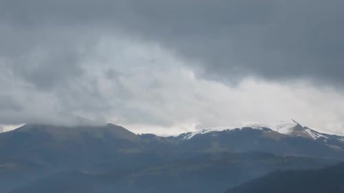 Wolken, Zeitraffer, Winter, Berg
