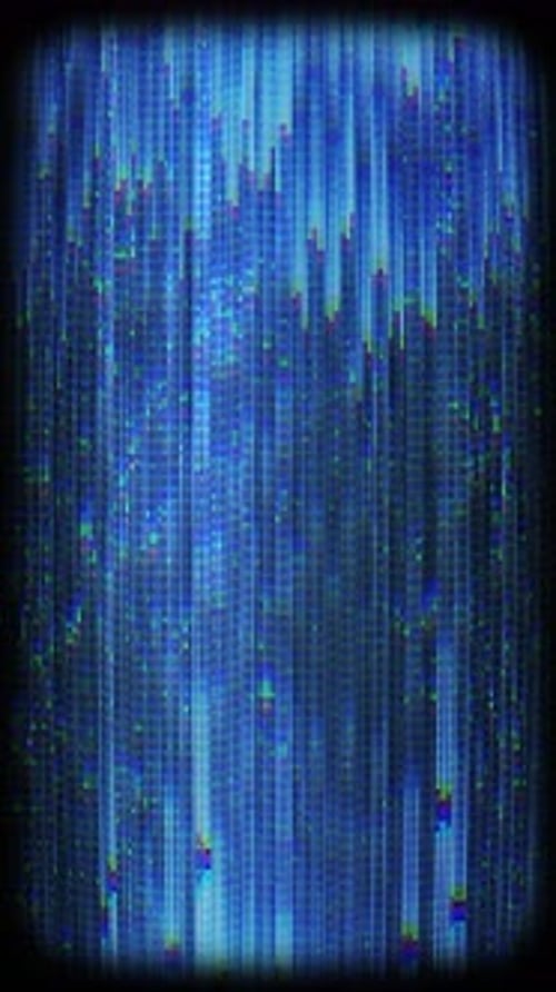 Vertical Glitch Data Stream Effect