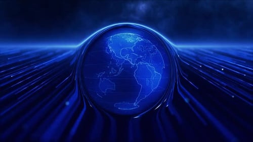 Global Data Stream Concept Technology Background