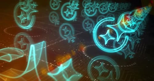 Artificial intelligence Ai symbols loop cyber concept
