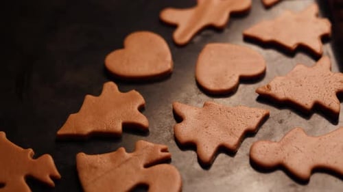 Festive Cookie Dough on Baking Sheet Ready to Bake