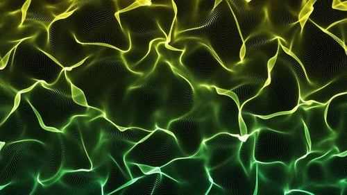 Abstract Technology Background with Flowing Glowing Lines