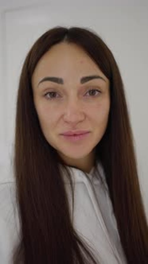 Young Woman Smiling Portrait Close-Up