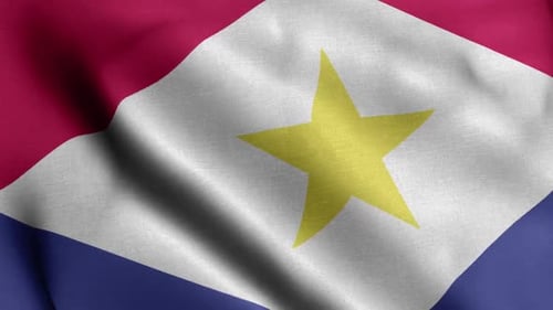 Saba Flag сlose Up