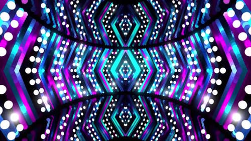 Neon Blinking Lights Stage