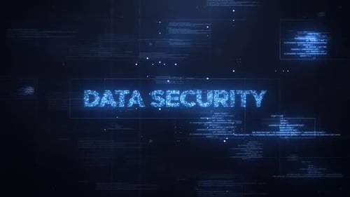Digital Data Security Glitch Text Reveal