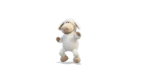 Fluffy 3D Cartoon Sheep Character Dancing Loop
