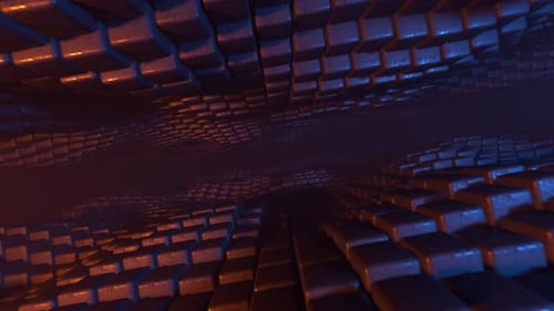 Túnel ondulado en bucle con dimensión cuadrada infinita