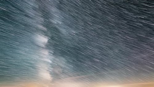 Star Trails Comet Effect of Milky Way Galaxy Star Trails Time Lapse Background