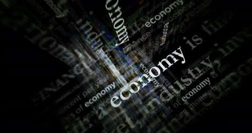 Titres d'actualité sur l'économie et la finance, écrans en boucle