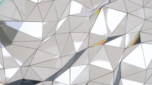 Dynamic Reflective Geometric Polygon Looping Background