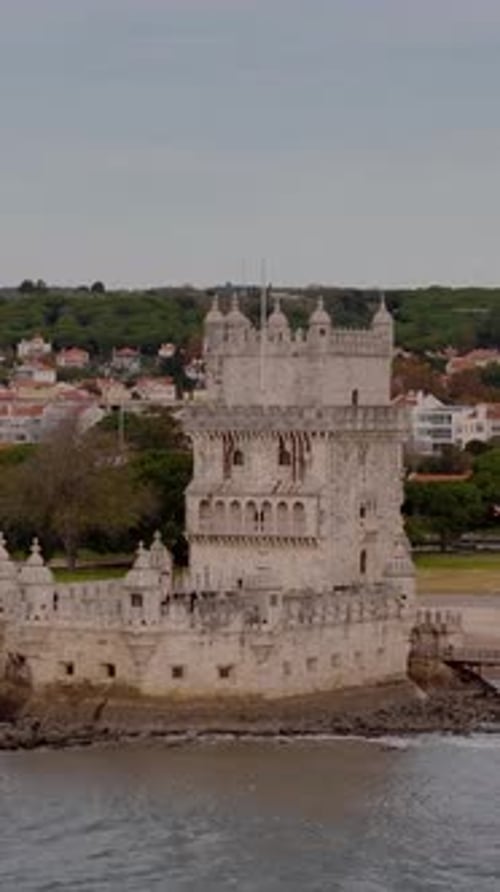 Belem Lisbon Belem Tower Scenic Riverfront Architecture Belem Lisbon