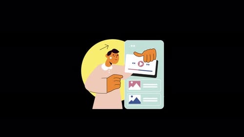 Persona que interactúa con contenido digital en un dispositivo