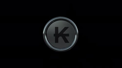 3D Metallic Letter K Reveal Animation
