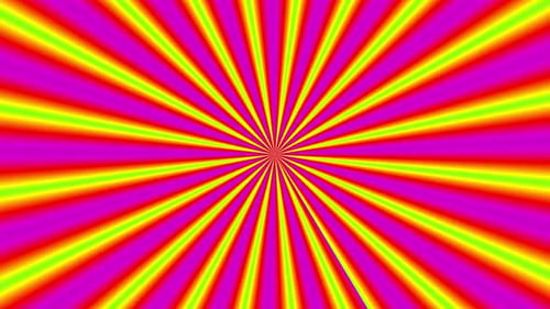 Colorful radial linear transition color animation from center