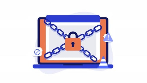 Access denied cyber security measures against threats. Suitable for tech, and security.