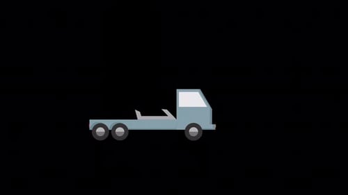 Animated Flat Design Tow Truck Transformation